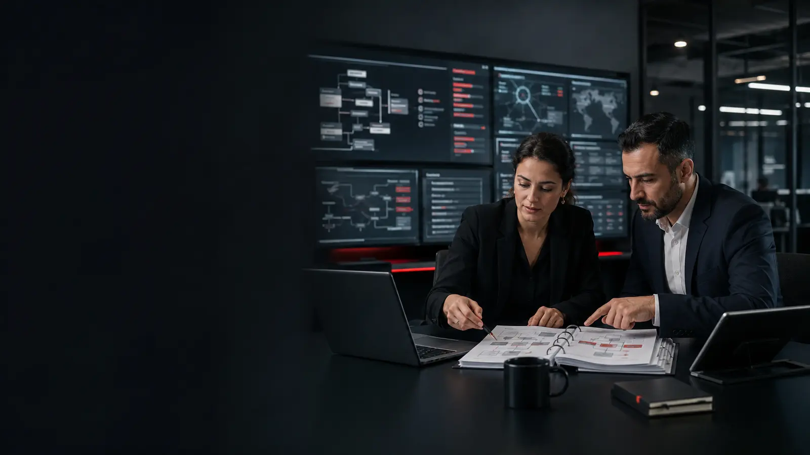 ISO 22301 iş sürekliliği yönetim sistemi planını inceleyen uzman